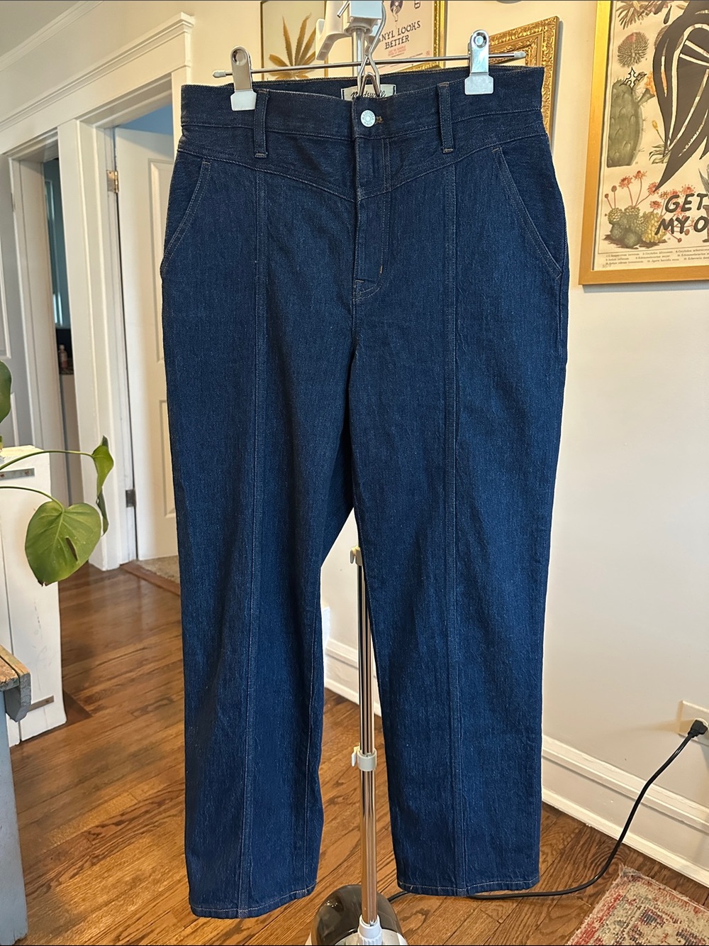 Madewell Straight-Leg Dark Blue Denim Jeans